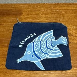 Bermuda Fish Design Pouch - Blue